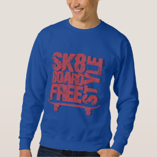 Sweatshirt Sk8 Board Life Graphic | Skateboarding Art