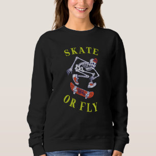 Sweatshirt Skate ou volez Skeleton Skateboarder