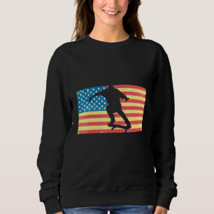 Sweatshirt Skateboard Boy Skater American Flag Patinage