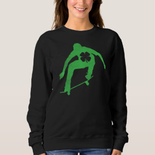 Sweatshirt Skateboard Skater St Patrick's Day Irlandais Saint