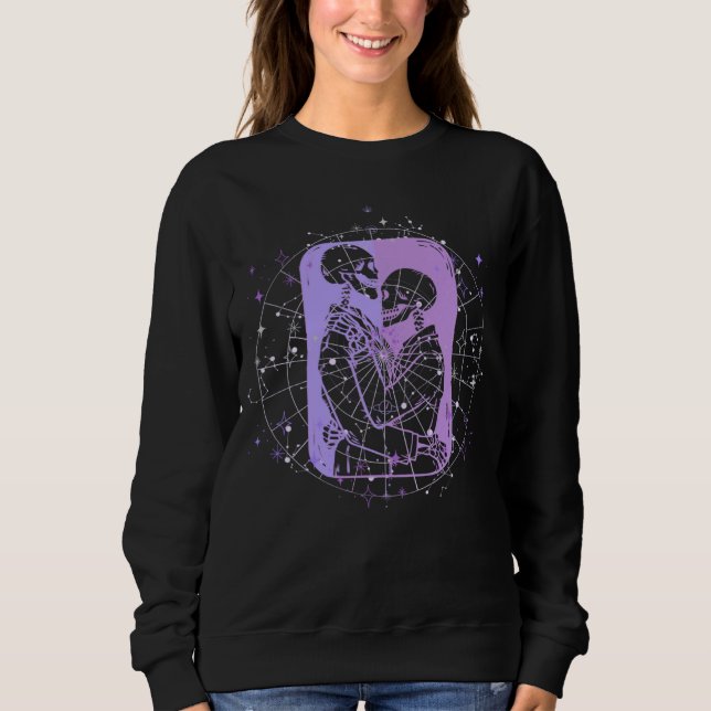 Sweatshirt Skeleton Couple Pastel Goth Emo Punk Grunge Y2K Go (Devant)