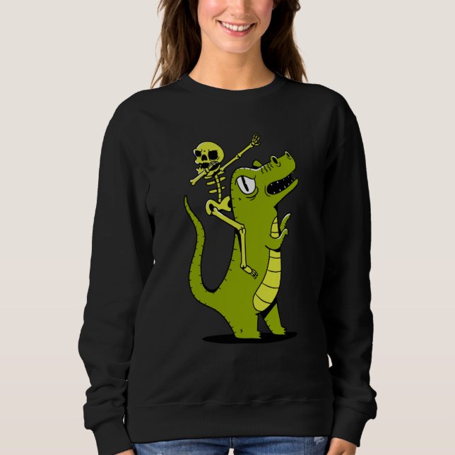 Sweatshirt skeleton dab dabbing rex (Devant)