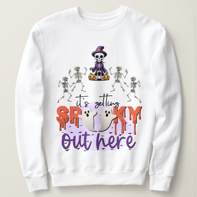 Sweatshirt Skeleton d'Halloween (Design devant)