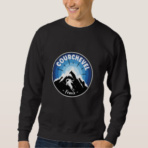 Sweatshirt Ski À Courchevel France Bleu