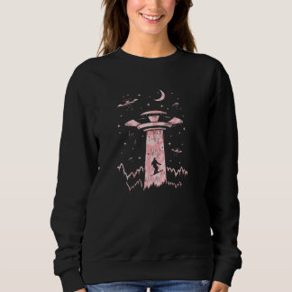 Sweatshirt Ski de nouveauté OVNI Alien enlèvement soucoupe vo