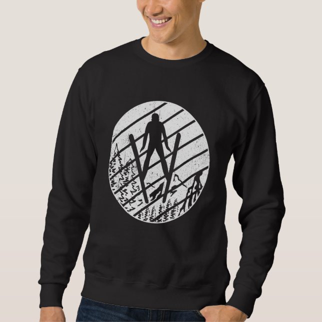 Sweatshirt Ski jumping retro ski flying winter sports ski jum (Devant)