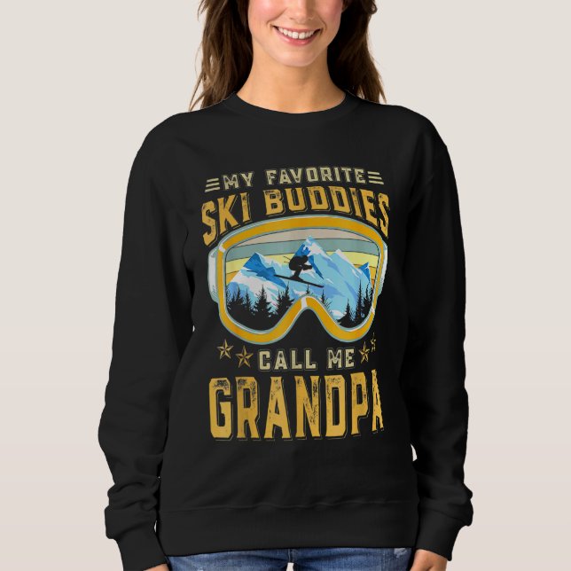 Sweatshirt Ski - Mes Amoureux De Ski Préférés Appelez-Moi Gra (Devant)