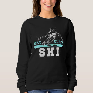 Sweatshirt Skier vintage Gif Manger Sleep Ski