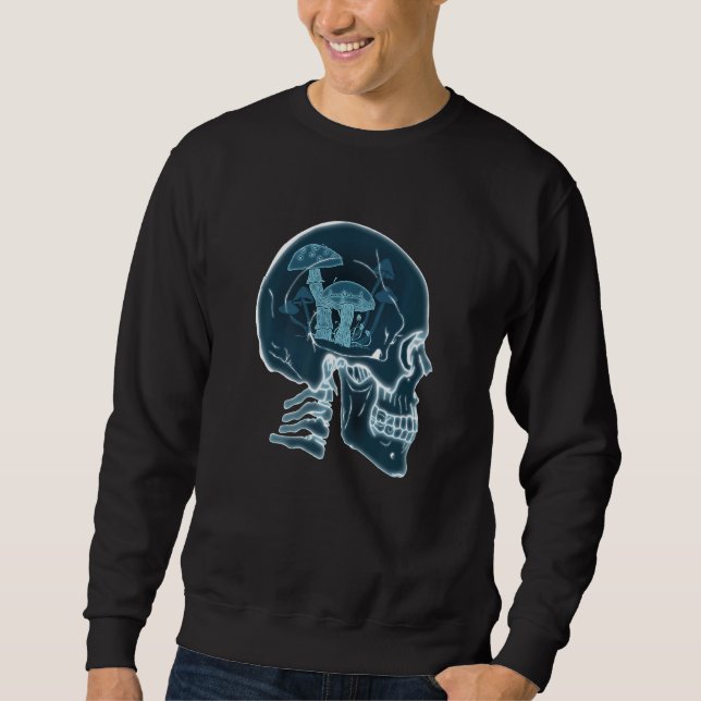Sweatshirt Skull Funny Mushrooms Collector Mycology fungi For (Devant)
