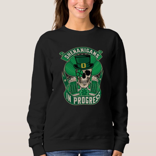 Sweatshirt Skull St Patricks Day Irish Saint Patricks Day Of  (Devant)