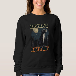 Sweatshirt Skunk's Night Out Design Skunk