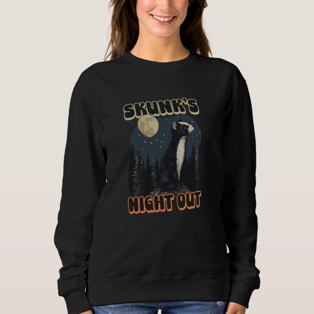 Sweatshirt Skunk's Night Out Design Skunk (Devant)
