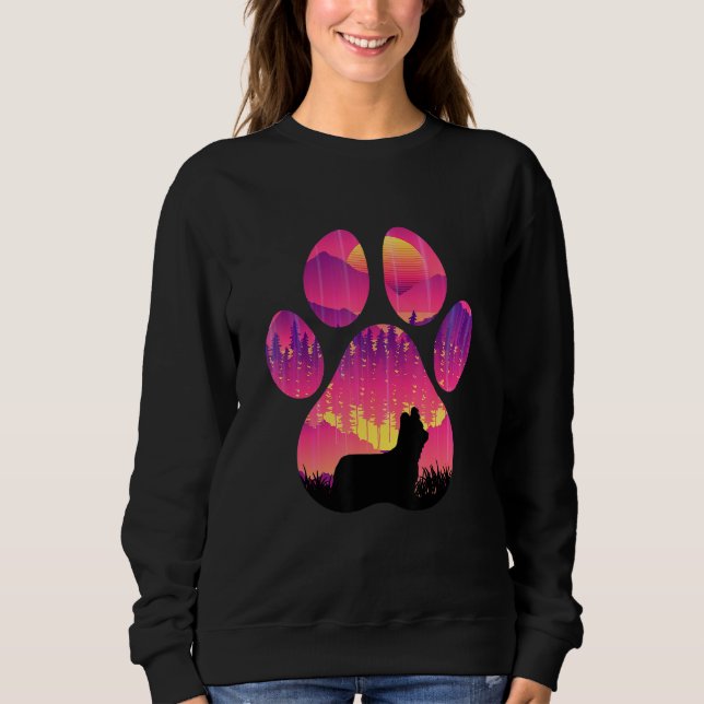 Sweatshirt Skye Terrier Paw Mom Dad Dog  Women Men (Devant)