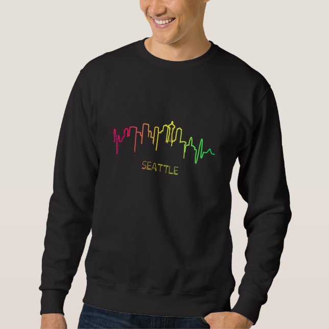 Sweatshirt Skyline de Seattle (Devant)