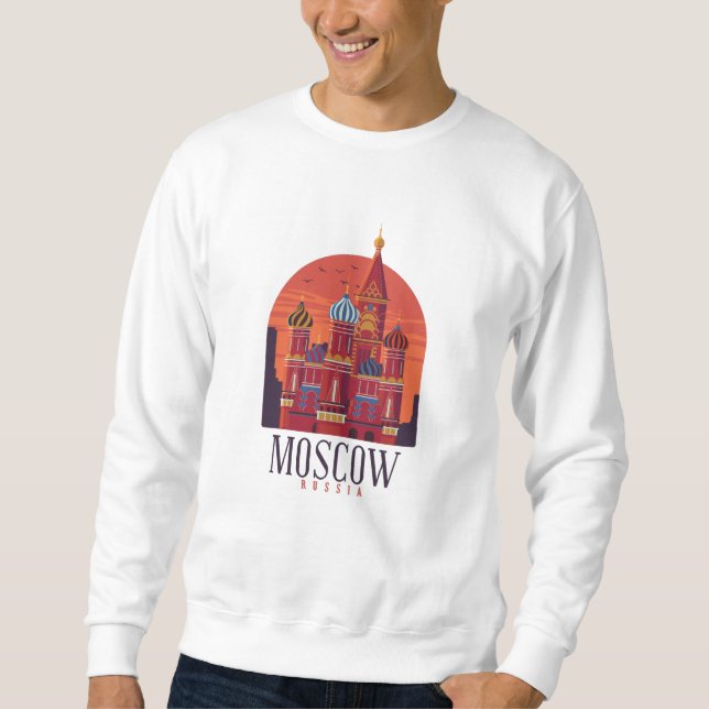 Sweatshirt Skyline Russie de Moscou (Devant)