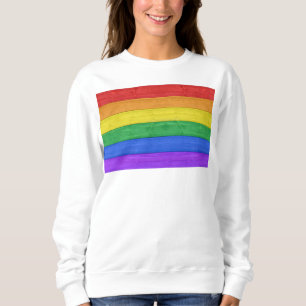 Sweatshirt SlipperyJoe's classique arc-en-ciel tactile artisa