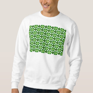 Sweatshirt SlipperyJoe's Green four-leaf clovers Saint Patric