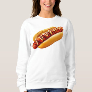 Sweatshirt SlipperyJoe's hot dog niché doucement pain jaune v