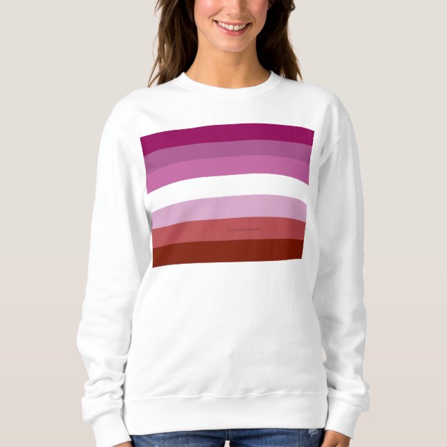 Sweatshirt SlipperyJoe's lesbian pride flag feminine communit (Devant)