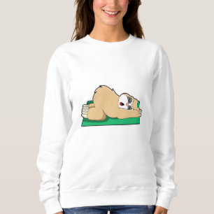 Sweatshirt Sloth au Yoga sur tapis de Yoga