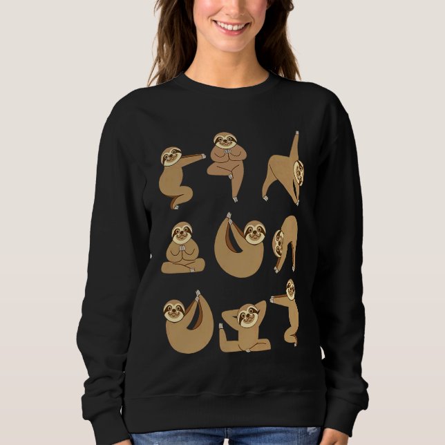 Sweatshirt Sloth Doing Yoga Cute Sloths (Devant)