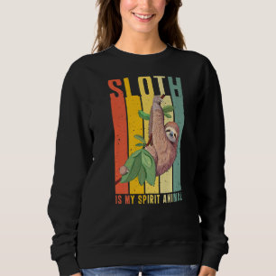 Sweatshirt Sloth Est Mon Esprit Animal Lazy Mignonne Sloth