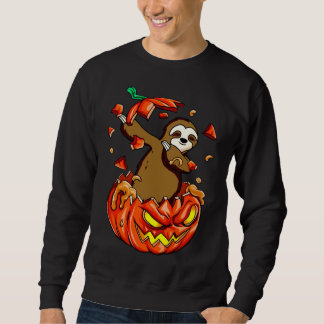 Sweatshirt Sloth Halloween Citrouille