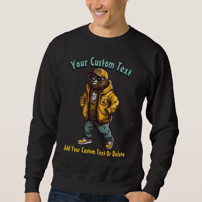 Sweatshirt Sloth Stylish Animal Fashion (Devant)