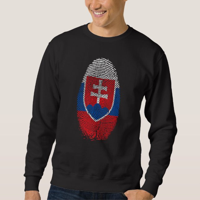 Sweatshirt Slovakia Flag Fingerprint It is in my DNA Slovakia (Devant)