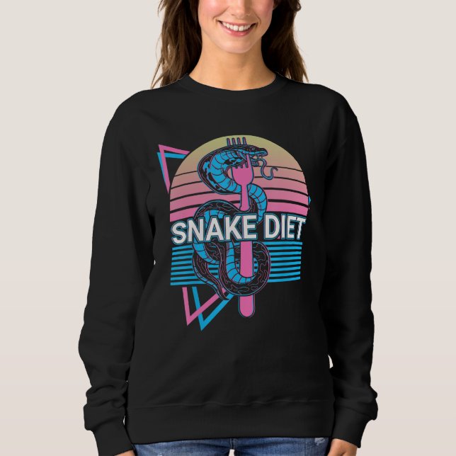 Sweatshirt Snake Diet Snake Lover Retro (Devant)