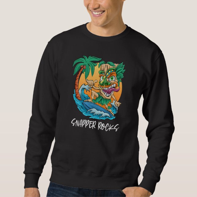 Sweatshirt Snapper Rocks Australie Palm Tree Surfing Beach Va (Devant)