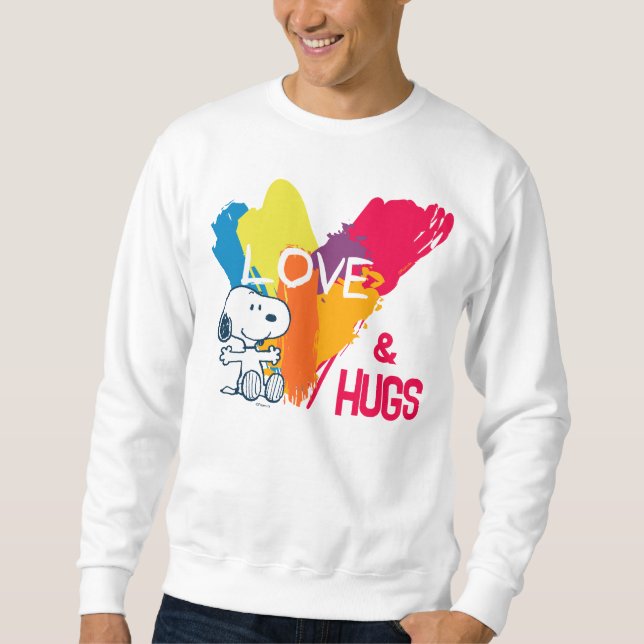 Sweatshirt Snoopy | Rainbow Love Heart (Devant)