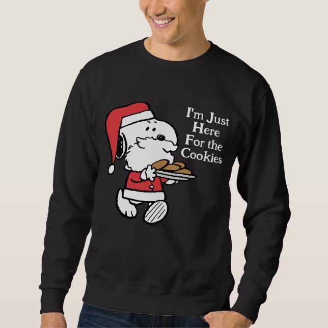 Sweatshirt Snoopy Santa | I'm Just Here for the Cookies (Devant)