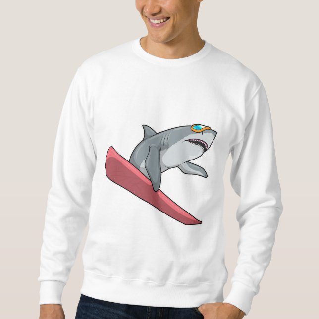 Sweatshirt Snowboard requin (Devant)