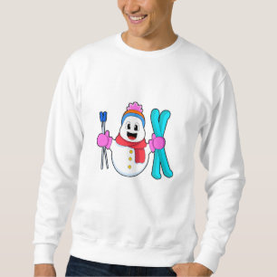 Sweatshirt Snowman comme skieur avec ski