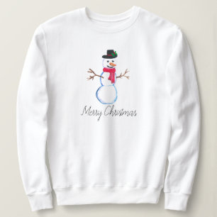 Sweatshirt Snowman Joyeux Noël brillant drôle Mignonne hiver