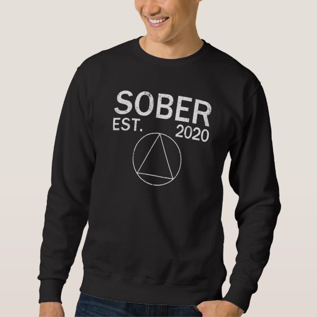 Sweatshirt Sober Recovery Sober Life October Abstinence Sobri (Devant)