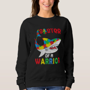 Sweatshirt Soeur Du Guerrier Autistique Enfants Sensibilisati