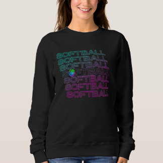 Sweatshirt Softball player For Girls Youth and Teens