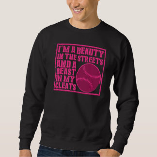 Sweatshirt Softball Print Beauty Dans La Bête De Rue Dans Mon
