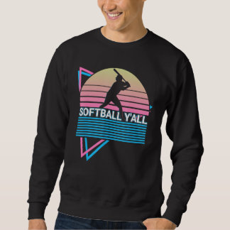 Sweatshirt Softball Y'All Retro