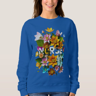 Sweatshirt Soins floraux - Hommage floral aux infirmières