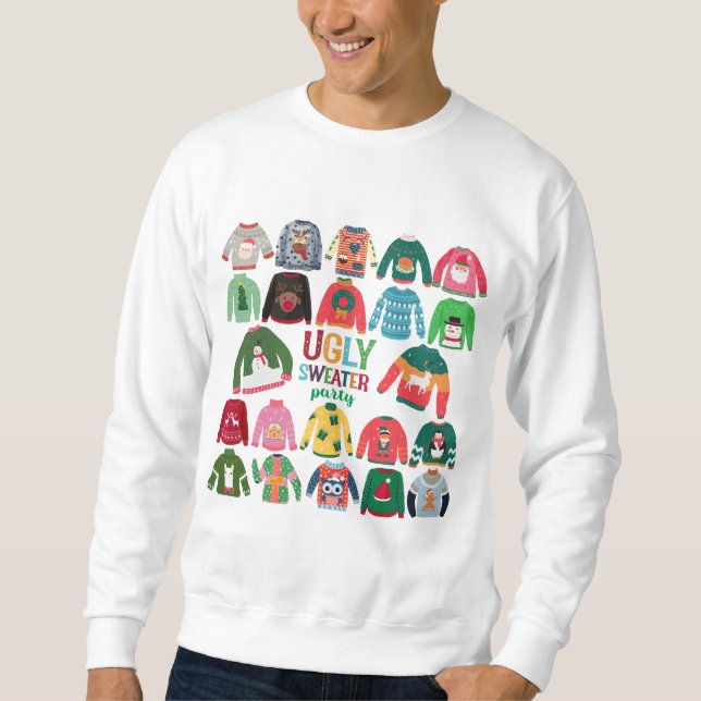 Sweatshirt Soirée de Noël moche (Devant)