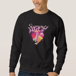 Sweatshirt Soirée Glace Crème Boire Rose Ice Lolly Pop Po