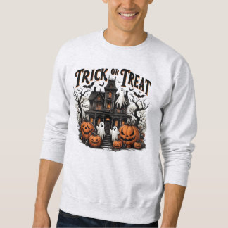 Sweatshirt Soirée intimidante avec fantômes et citrouilles !