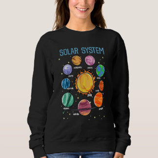 Sweatshirt Solar System Planets Science Space Boys Girls Stem