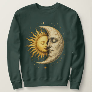 Sweatshirt Soleil et Lune Mystiques  Cadeau Bohème Yin Yang