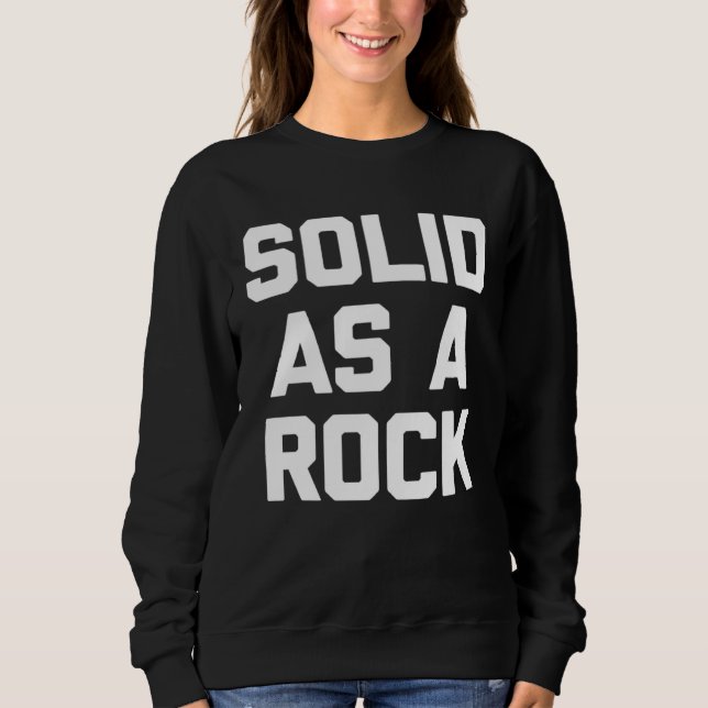 Sweatshirt Solid As A Rock Workout Weightlifting Muscle Gym (Devant)