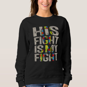Sweatshirt Son Combat Est Ma Sensibilisation sur l'autisme De