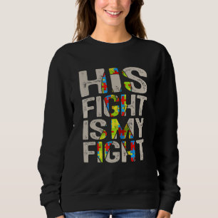 Sweatshirt Son Combat Est Ma Sensibilisation sur l'autisme De